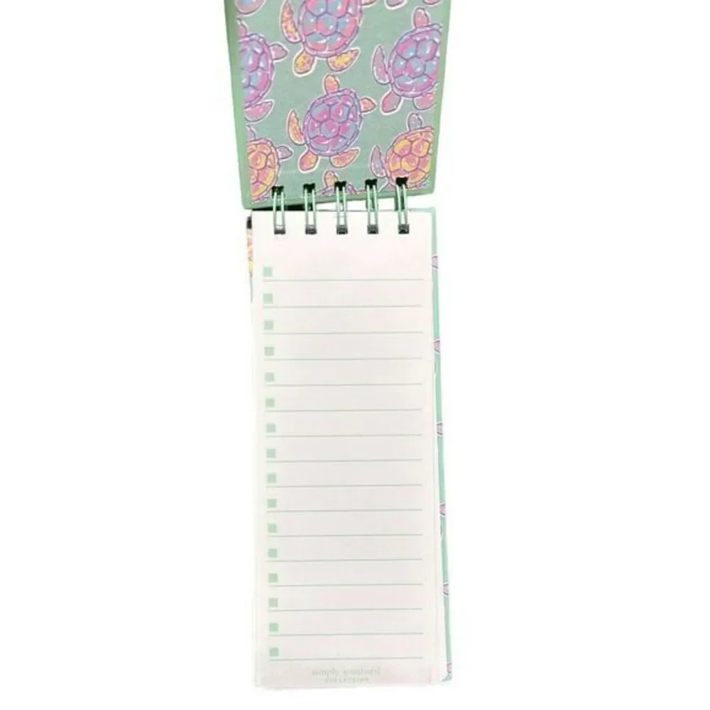 NWT Simply Southern‎ Slim Spiral Binder Notebook Mermaid Green Turtle Print